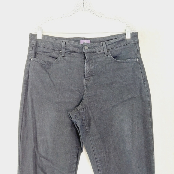 NYDJ Women's Gray High-Rise Mini Bootcut Jeans 4673 - Picture 4 of 9